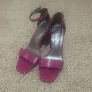 Worthington Fuchsia Ankle Strap Heels